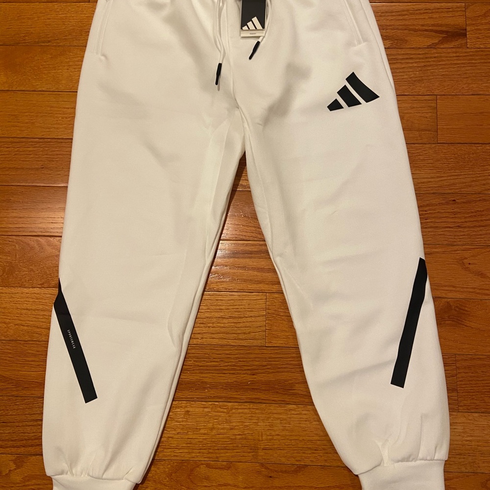 Adidas White Jogger Pants